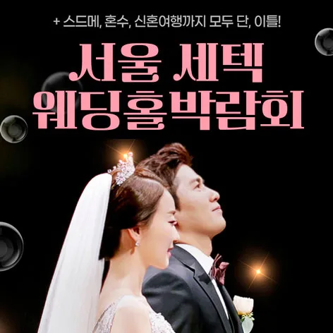 서울 세텍 웨딩홀박람회 안내 이미지